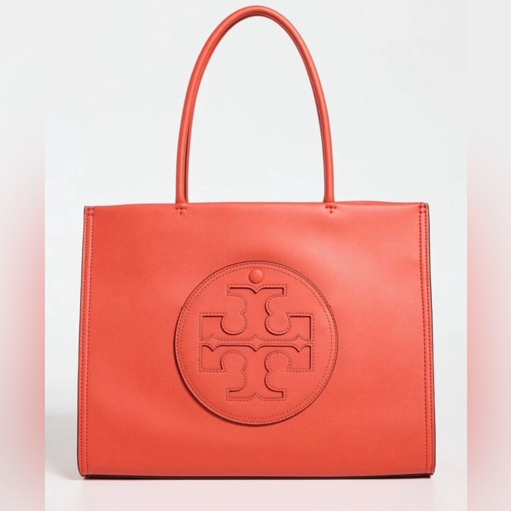 Tory Burch Ella Bio Medium Tote Crossbody Poppy Red.